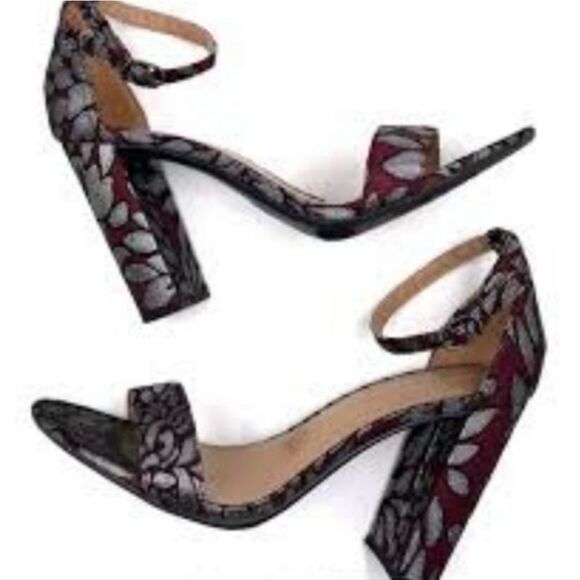 MERONA LULU FLORAL EMBROIDERED BLOCK HEEL SANDAL - Picture 16 of 16